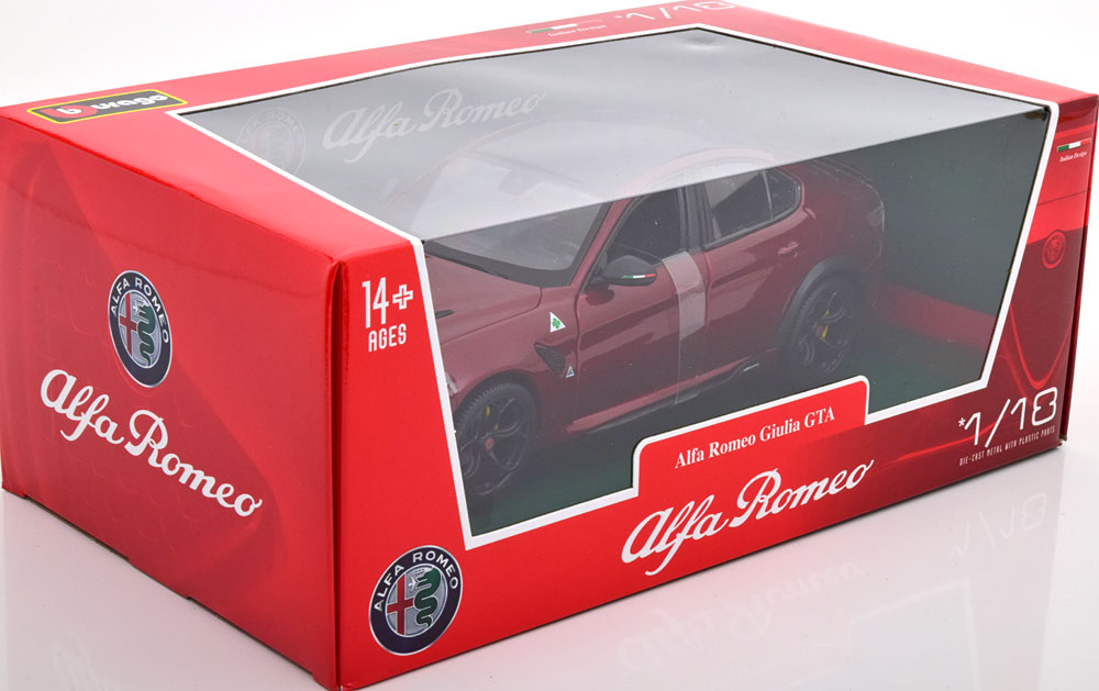 1:18 Bburago Alfa Romeo Giulia GTA 2020 redmetallic