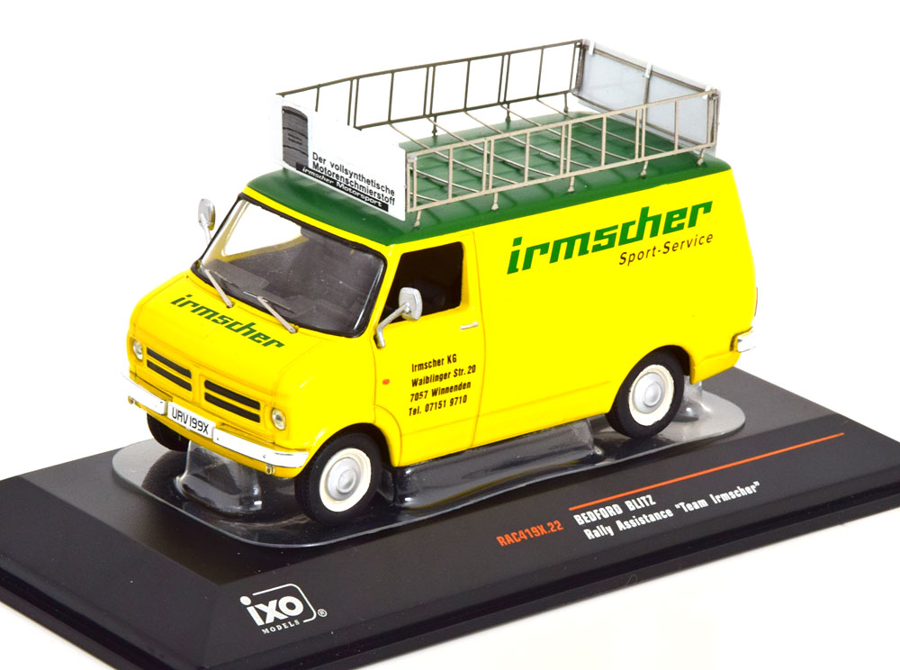1:43 Ixo Bedford Blitz Irmscher Rally Assistance yellow/green