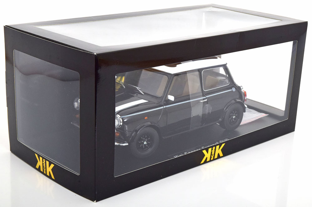 1:12 KK-Scale Mini Cooper RHD Sunroof blackmetallic/white