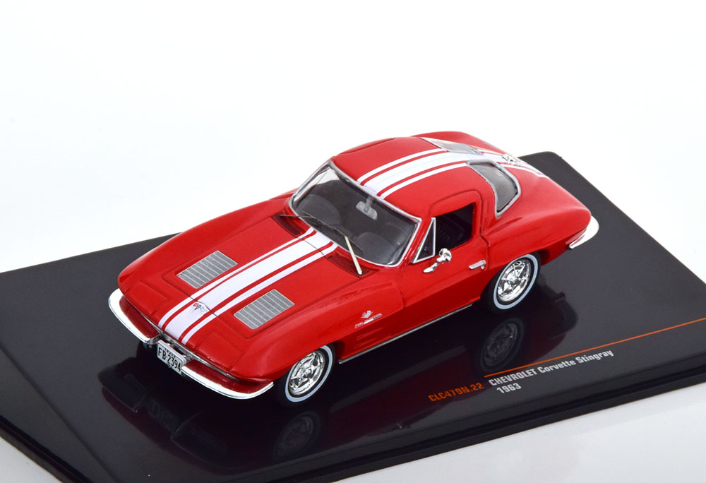 1:43 Ixo Chevrolet Corvette C2 Stingray 1963 red/white