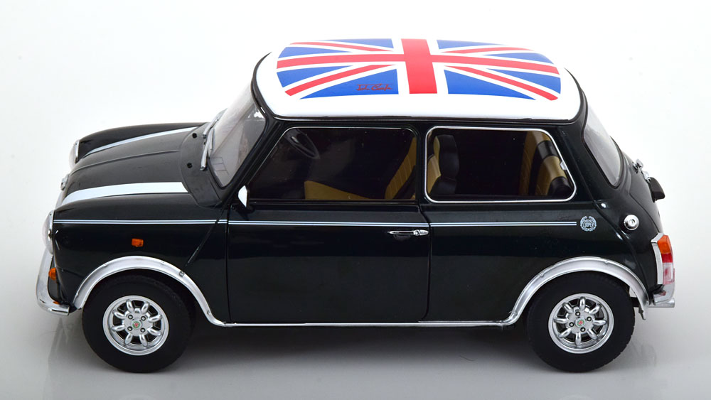 1:12 KK-Scale Mini Cooper RHD darkgreen-metallic/white/Union Jack