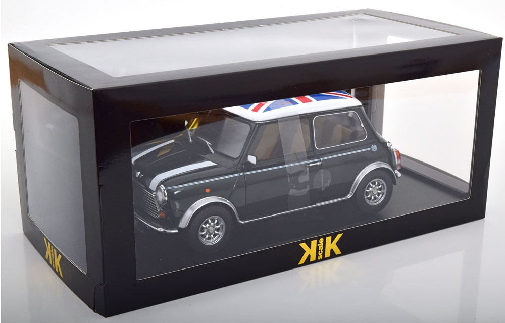 1:12 KK-Scale Mini Cooper RHD darkgreen-metallic/white/Union Jack