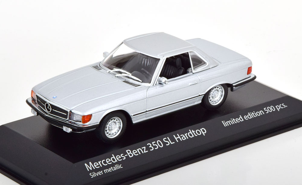 1:43 Minichamps Mercedes 350SL R107 Hardtop 1974 silver