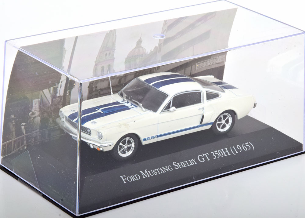 1:43 Altaya Ford Mustang Shelby GT 350H 1965 white/bluemetallic