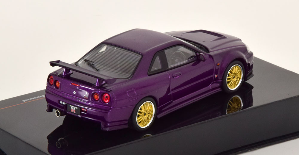 1:43 Ixo Nissan Skyline GT-R (R34) Customized 2002 purple-metallic