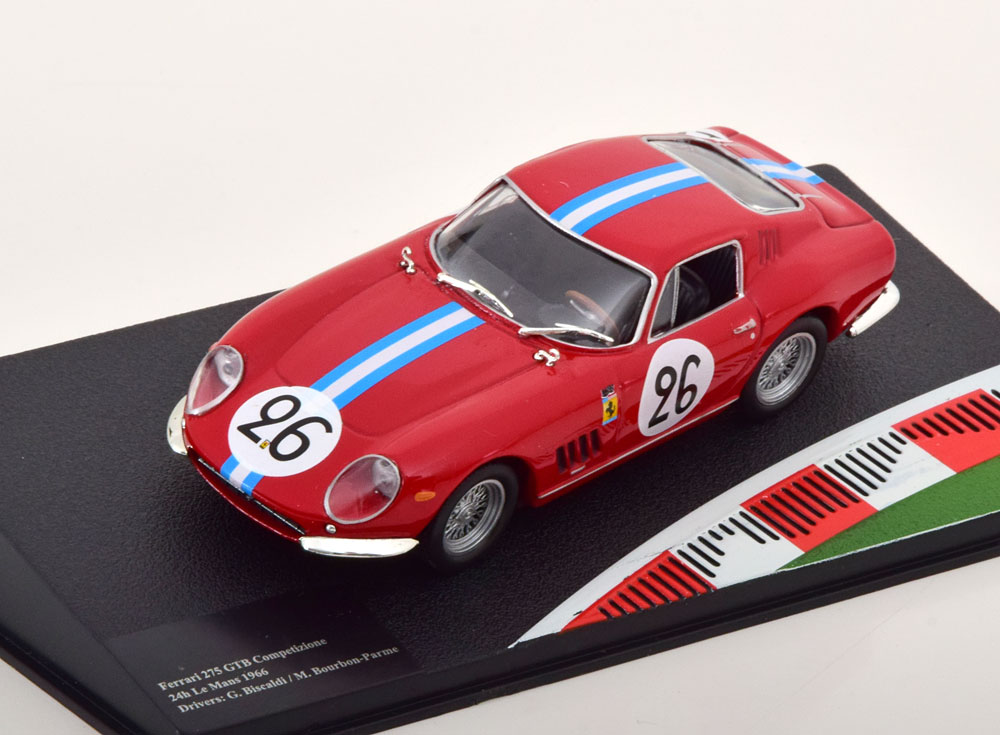 1:43 Altaya Ferrari 275 GTB Competizione #26, 24h Le Mans 1966