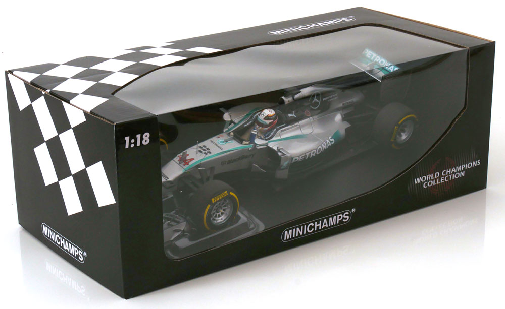 1:18 Minichamps Mercedes AMG W05 World Champion Hamilton 2014