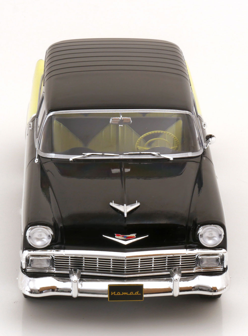 1:18 KK-Scale Chevrolet Bel Air Nomad Custom 1956 black/lightyellow
