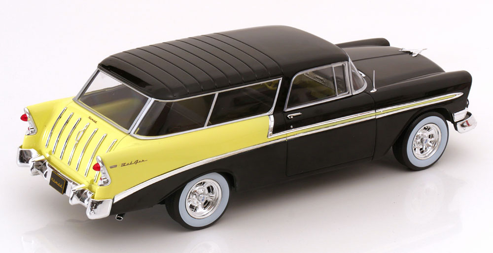 1:18 KK-Scale Chevrolet Bel Air Nomad Custom 1956 black/lightyellow