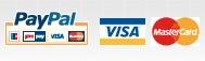 Paypal Visa Mastercard welcome